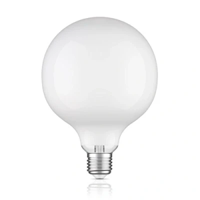 Abbildung von ledscom.de E27 LED Leuchtmittel, G125, warmweiß (2700 K), 6,2 W, 845lm, Milchglas extra Matt, LED, Glühbirne, Sockel, Energie Sparlampe, Classic, Globe, Globe Form, Gefrostet