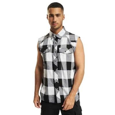 Abbildung von Brandit Top, Herren, Größe: Large, White/black