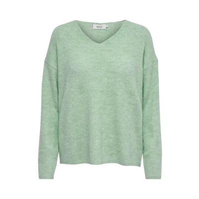 Abbildung von ONLY Camilla Vneck L/S NOOS Strickpullover, Damen, Größe: XS, Ether