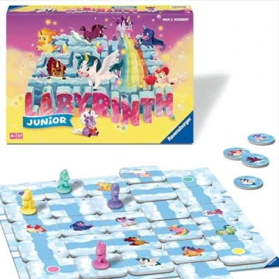 Abbildung von Ravensburger 23046 Einhorn Junior Labyrinth Familienklassiker für die Kleinen, Spiel Kinder ab 4 Jahren Gesellschaftspiel geeignet 2 Spieler,