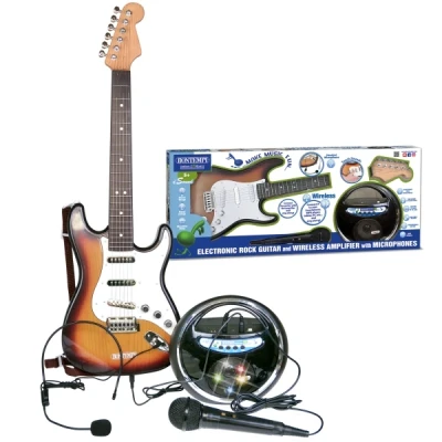 Abbildung von Bontempi RockMaster Elektronische Gitarre und drahtloser Verstärker für Ihre Rock Bedürfnisse, 210x200x110 mm