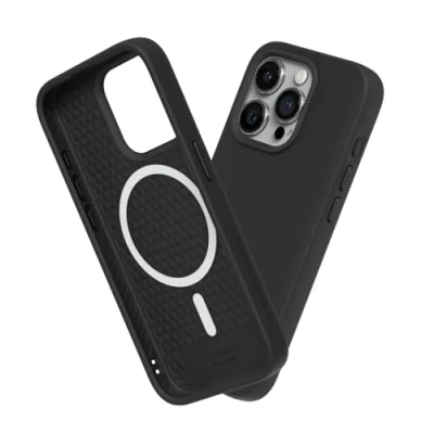 Abbildung von RhinoShield Case kompatibel mit [iPhone 15 Pro] SolidSuit MagSafe Stoßdämpfende &amp; schlanke Schutzhülle Premium Finish 3.5 Meter Fallschutz Schwarz