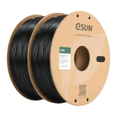 Abbildung von eSUN ASA Filament 1.75mm, wetterfestes 3D Drucker für Funktionsbauteile im Außenbereich, 1KG pro Spule, 2 Spulen Drucker, Schwarz