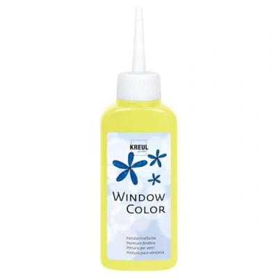 Abbildung von KREUL 42781 Window Color Leucht gelb 80 ml, Fenstermalfarbe auf Wasserbasis, mit strukturierter Oberfläche, für Glas, Spiegel, Fliesen und andere glatte Flächen