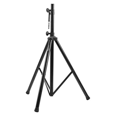 Abbildung von Amazon Basics Verstellbarer Lautsprecherständer 120 cm bis 200 Stahl, Schwarz
