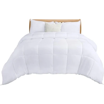 Abbildung von Utopia Bedding Bettdecke 200x200 cm, Ganzjahresbettdecke 280 GSM Füllung, Mikrofaser Steppdecke (weiß)