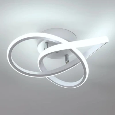 Abbildung von Comely LED Deckenleuchte, 30W 3375LM Moderne Deckenlampe, Aluminium Lampe für Wohnzimmer Schlafzimmer Flur Küche Balkon, Kaltweißes Licht 6500K, 30cm, Weiß