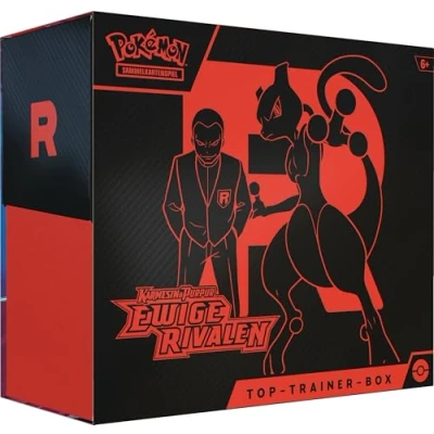 Abbildung von Pokémon Sammelkartenspiel: Top Trainer Box Karmesin &amp; Purpur Ewige Rivalen (1 Vollbild Promokarte, 9 Boosterpacks und Premium Zubehör)