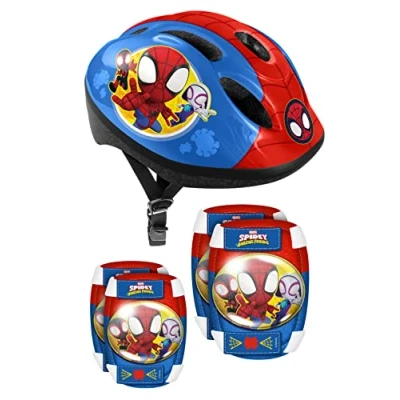 Abbildung von STAMP Boys Helmet + Elbow &amp; Knee Pads Spidey, Blue/RED, S