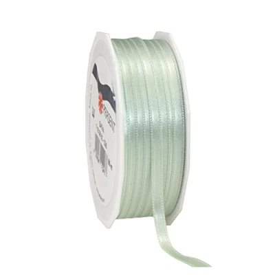 Abbildung von PRÄSENT C.E. Pattberg Satin mintgrün, 50 m Satinband zum Einpacken von Geschenken, 6 mm Breite, Geschenkband Dekorieren &amp; Basteln, Dekoband, Anlass