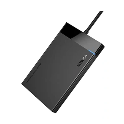 Abbildung von UGREEN Festplattengehäuse 2,5 Zoll USB 3.0 Externes Gehäuse UASP , Festplatte für 2 5 SATA SSD und HDD in Höhe 9.5mm 7mm Case mit Kabel, werkzeugfreie Montage