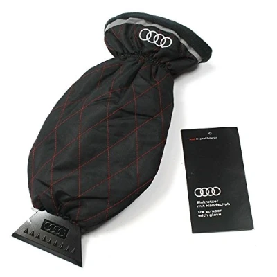 Abbildung von Original Audi Eiskratzer mit Handschuh Winter Kratzer Scheiben Schnee Eiskratzerhandschuh 80A096010D, Schwarz