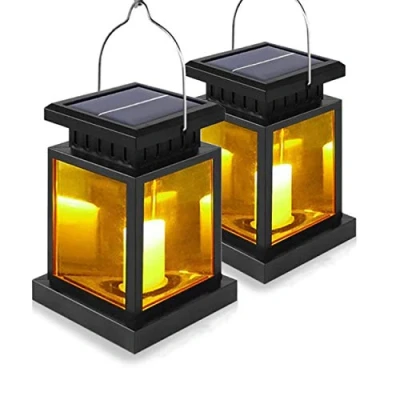 Abbildung von LED Solarlaterne Solarglas mit Kerze warmweiß inkl. Akku 2 Gläser im Set Gartenlampe Solarlampe Laterne Solar (2x Kerze)