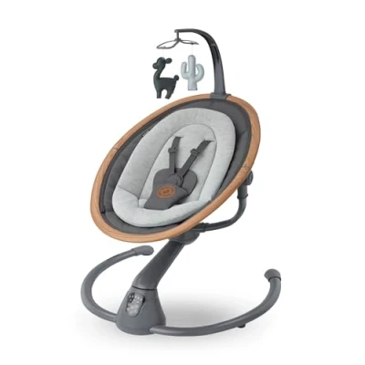 Abbildung von Maxi Cosi Cassia Babywippe Elektrisch, 06 Monate, max. 9 kg, Babyschaukel 12 Melodien, 360 Sitzdrehung, automatische Bewegungserkennung, 5 Geschwindigkeiten, Essential Graphite