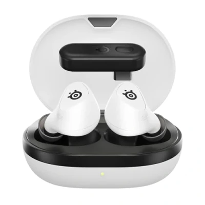 Abbildung von SteelSeries Arctis GameBuds für PlayStation Wireless In Ear Gaming Kopfhörer 2,4GHz + BT5.3 ANC/Transparenzmodus Wasserbeständig IP55 40H Batterie Drahtloses Laden PS5, PC, Switch 2, Mobil