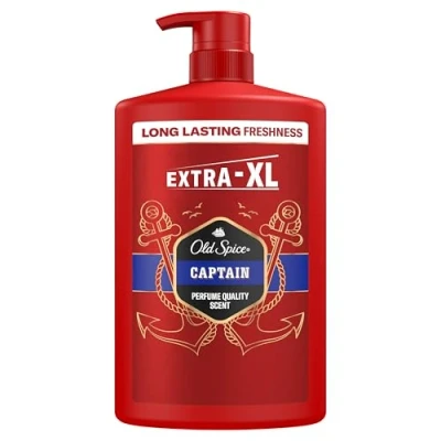 Abbildung von Old Spice Captain 3 in 1 Duschgel &amp; Shampoo für Männer, 1L, langanhaltender, frischer Duft Parfümqualität, Tiefenreinigung Haare Gesicht Körper, sanftes Hautgefühl