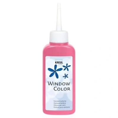 Abbildung von KREUL 42738 Window Color rosa 80 ml, Fenstermalfarbe auf Wasserbasis, mit strukturierter Oberfläche, für Glas, Spiegel, Fliesen und andere glatte Flächen