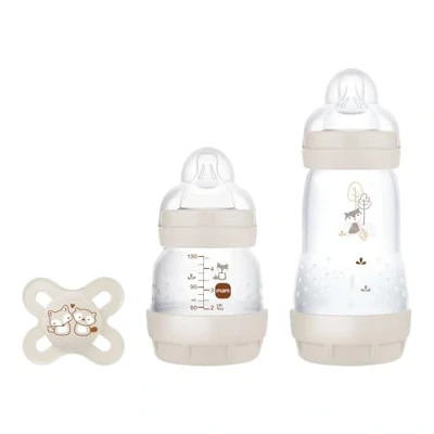 Abbildung von MAM, Geschenkset für Neugeborene, 1 x Anti Colic Flasche 160 ml, 260 Original Start Schnuller, ab 0 Monate, Neutro
