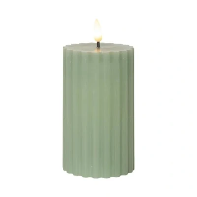 Abbildung von LED Blockkerze Flamme Stripe aus Wachs