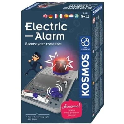 Abbildung von Kosmos 617349 Elektro Alarm,Sichere Geheimverstecke,Elektro Bausatz für Alarmanlage, Blinkendes Warnlicht, Sirene,Experimentierkasten Kinder ab 8 Jahre,Geburtstagsgeschenk, mehrsprachige Anleitung