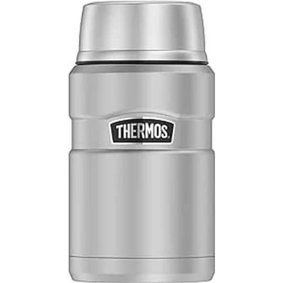 Abbildung von Thermos stainless KING FOOD JAR 0,71l, steel, Thermosbehälter aus Edelstahl, 14h heiß / 24h kalt, absolut dicht für Suppe, Müsli, Eintopf, Thermobehälter Essen groß, spülmaschinenfest