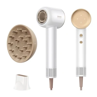 Abbildung von Dreame Hair Glory Combo Haartrockner,Trocknet schnell,110.000 Umdrehungen pro Minute,Luftstrom 70m/s,Negativ Ionen Technologie,Temperatur und Luftgeschwindigkeitsregelung,Inklusive Düse Diffusor