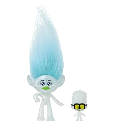 Abbildung von Mattel DREAMWORKS TROLLS Gemeinsam Stark Guy Diamond Puppe mit Plüschhaar, Mode zum Ausziehen, 5 bewegliche Gelenke, für Kinder ab 3 Jahren, HNF09