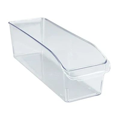 Abbildung von WENKO Kühlschrank Organizer S, Aufbewahrungsbox für Kühl und Vorratsschrank zum Sortieren von Lebensmitteln, lebensmittelecht, transparentes Design, 31 x 9,5 10 cm, aus robustem PET