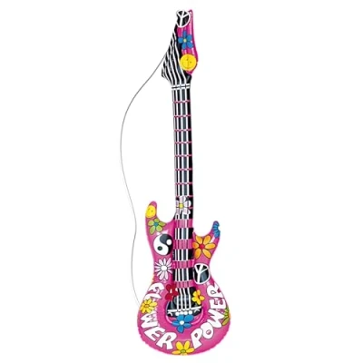 Abbildung von W WIDMANN MILANO Party Fashion Aufblasbare Gitarre, Länge circa 105 cm, Instrument, Luftgitarre, Mottoparty, Karneval