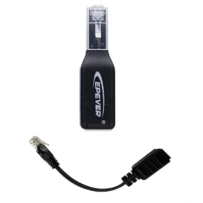 Abbildung von EPEVER Wifi Adapter 2.4G RJ45 D mit Anshclusskabel, Laderegler Zubehör zur Kommunikation PC und Smartphone für MPPT PWM (eBox Wifi)