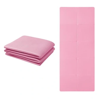 Abbildung von Good Nite Klappbare Yogamatte Rutschfest Tragbare Fitnessmatte Faltbar Leicht Gymnastikmatte Pilates Sport Reiseyogamatte 183 x 61 0.6 cm (Rosa)