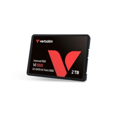 Abbildung von Verbatim Vi550 S3 SSD, internes SSD Laufwerk mit 2 TB Datenspeicher, Solid State Drive 2,5&#039;&#039; SATA III Schnittstelle und 3D NAND Technologie, schwarz
