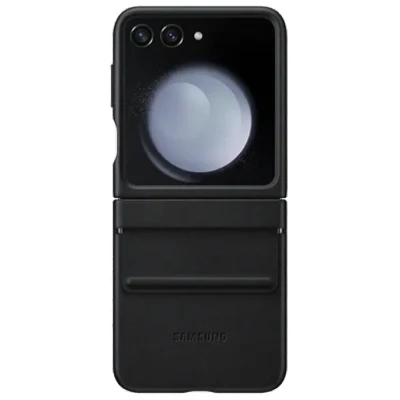 Abbildung von Samsung Leren Back Cover Schwarz Galaxy Z Flip 5