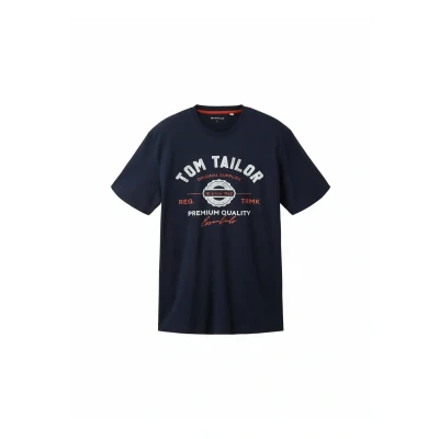Abbildung von TOM Tailor MIT LOGO Tshirt print, Herren, Größe: Small, Sky captain blue