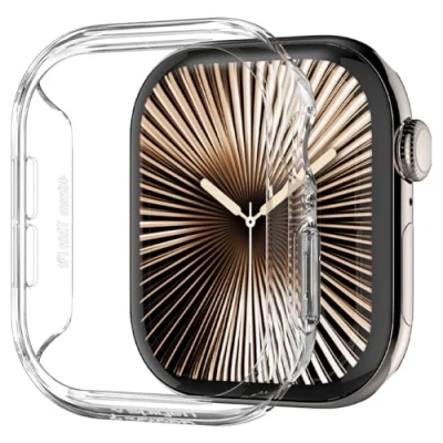 Abbildung von Spigen Thin Fit Hülle Kompatibel mit Apple Watch 10 46mm (2024) Kristallklar