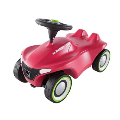 Abbildung von BIG Bobby Car Neo Pink Rutschfahrzeug für drinnen und draußen, Kinderfahrzeug mit Flüsterreifen im modernen Design, Kinder ab 1 Jahr
