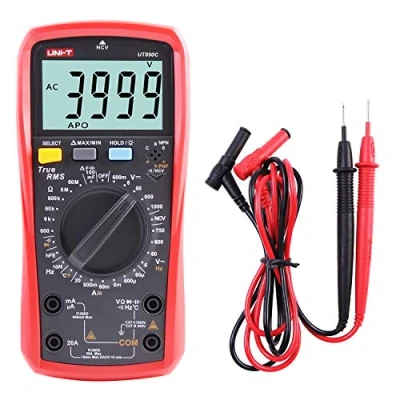 Abbildung von UNI T UT890C Professionelles Digitalmultimeter Tester Voltmeter Amperemeter Ohmmeter RMS 6000 Konten Polymeter Kapazitätstest und Temperaturmessung mit beleuchtetem LCD