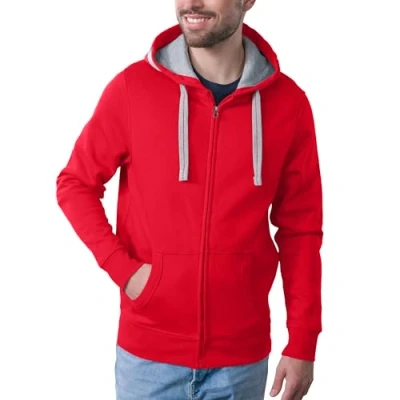 Abbildung von HRM Herren Jas M Kapuzenpullover, Himbeere, XL