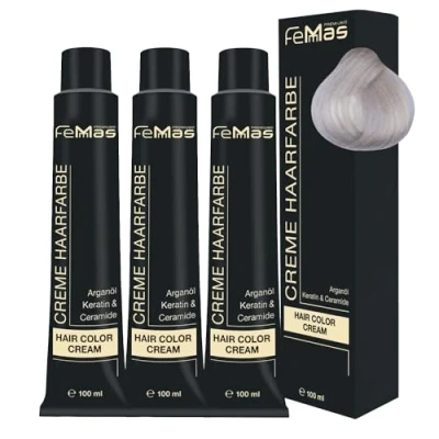 Abbildung von FemMas Haarfarbe Superaufheller 3x Ultra Asch 901 S I Creme zur Aufhellung um bis zu 5 Tonstufen Dauerhafte Haarfärbung für strahlende, haltbare Farbergebnisse 100 ml
