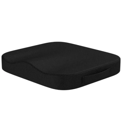 Abbildung von bonmedico Sitzkissen orthopädisch Ergonomisches Memory Foam Kissen für Bürostuhl, Auto, Rollstuhlkissen oder Sitzerhöhung Erwachsene Wellness Schwarz