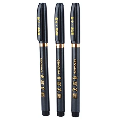 Abbildung von DEWIN Japanischer Stift, Japanische Stifte Teechinesische Kalligraphie Shodo Pinsel Tinten Feder Schreibens Zeichnungs Fertigkeit (3 Stück)
