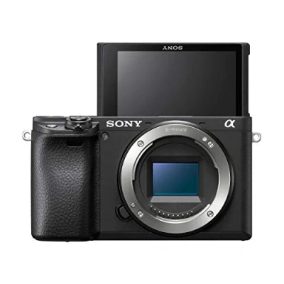 Abbildung von Sony Alpha 6400 APS C Spiegellose Kamera (Schneller 0,02s Autofokus mit Augenerkennung für Mensch und Tier, 4K Filmaufnahmen neigbares Display Vlogging)