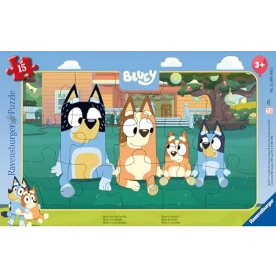 Abbildung von Ravensburger Kinderpuzzle 12004109 Bluey Rahmenpuzzle für Kinder ab 3 Jahren, mit 15 Teilen, Puzzle