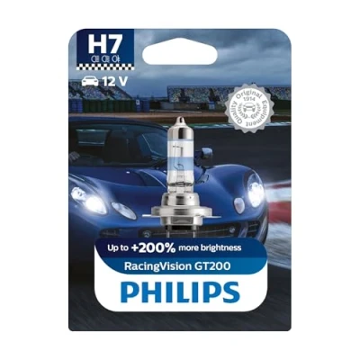 Abbildung von Philips RacingVision GT200 H7 Scheinwerferlampe +200%, Einzelblister 12972RGTB1