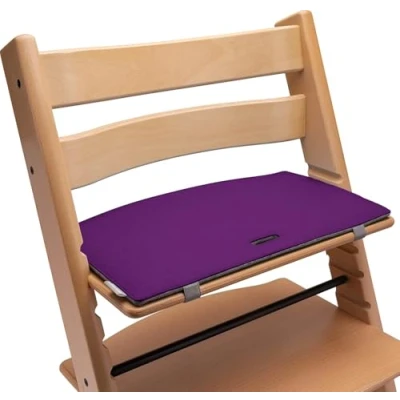 Abbildung von Sitzkissen Hochstuhl kompatibel mit Stokke Tripp Trapp (lila/grau) Sitzpolster Kissen Sitzauflage Stuhl Polster Auflage Filz Zubehör für Kinderstuhl Holz Treppenhochstuhl Mahona