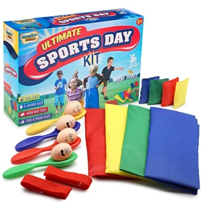 Abbildung von KreativeKraft Outdoor Spiele für Kinder Set Wurfspiel Outdoorspiele Kindergeburtstag Garten Spielzeug Draußen Partyset Puzzlematte Jungen Mädchen Geschenkidee (Kit den Sporttag)