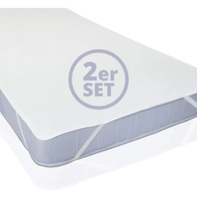 Abbildung von Lumaland 2X wasserdichte Matratzenauflage 160 cm x 200 Öko Tex Zertifiziert, Oberfläche aus 100% Baumwolle Wasserundurchlässiger &amp; atmungsaktiver Matratzenschoner