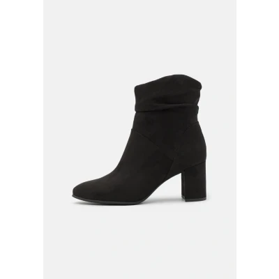 Abbildung von MARCO TOZZI Damen Stiefeletten mit Absatz Spitz Reißverschluss, Schwarz (Black), 39 EU