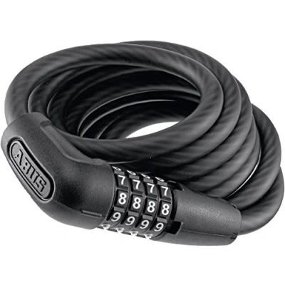 Abbildung von ABUS Kabelschloss Numero 5510C/180 kompaktes Fahrradschloss mit Zahlencode für günstige Zweiräder und Kinderfahrräder 10 mm Sicherheitslevel 3 Schwarz