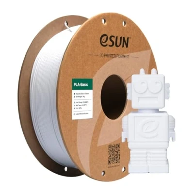 Abbildung von eSUN PLA Filament 1.75mm, ePLA Hohe Geschwindigkeit 3D Drucker Maßgenauigkeit +/ 0.03mm, 1KG Spule (2.2 LBS) Super Speedy für High Speed Drucker, Kühles Weiß